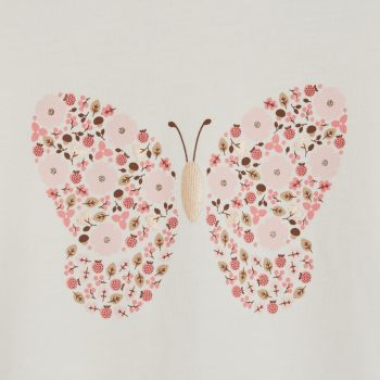 تيشيرت برسوم للطبيعة باللون الوردي للفتيات الرضع.